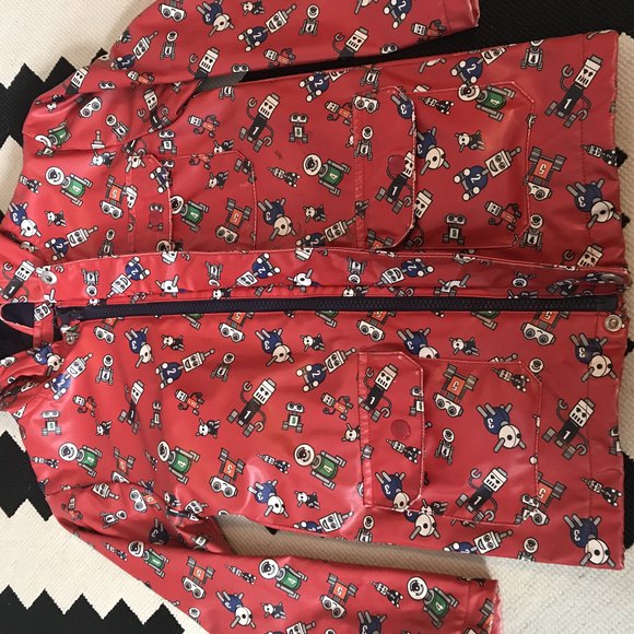 Robots rain coat, size 5 - Picture 4 of 6